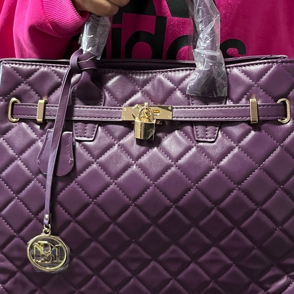 Badgley Mischka Big Diamond Quilted Tote with Front Lock - NWT - Picture 11 of 14